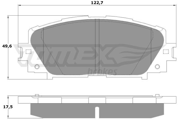 TOMEX BRAKES Bremžu uzliku kompl., Disku bremzes TX 16-09